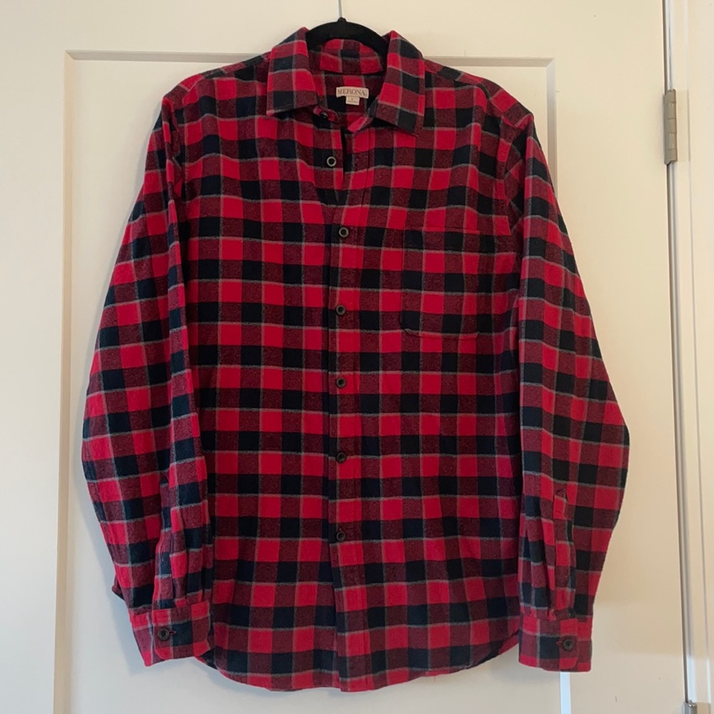 Black and red checkered flannel